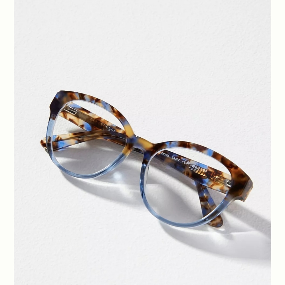 Anthropologie Celebration Blue Reading Glasses